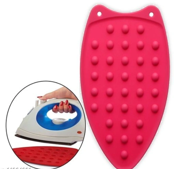 1 Pcs Silicone Iron Mat Pad | High Heat Resistant Iron Insulation Pad, 27x14 cm - 27x 14 cm, Silicon, Pack of1